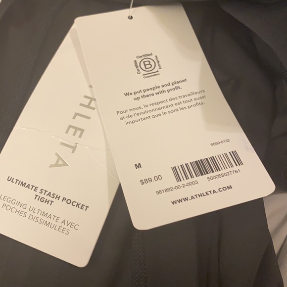 Athleta Ultimate Stash Pocket Tight // Black #981892 - Picture 7 of 10